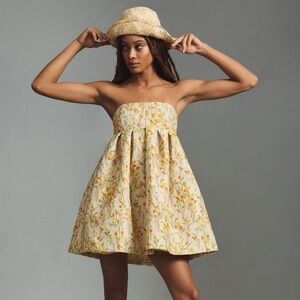 Maeve by Anthro - Strapless Jacquard Babydoll Dress - Sz 4